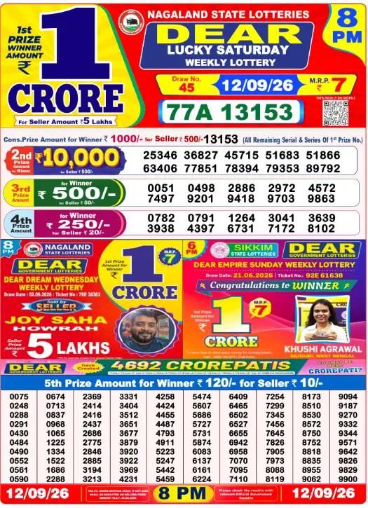 8pm Lottery Result 1